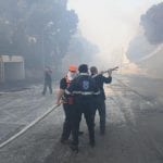 השרפה הגדולה בחיפה – רחוב איינשטיין (צילום: דוברות כבאות והצלה)