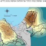 מפה – המחקר האפידמיולוגי – פרופסור פורטנוב – תחלואת אסתמה בקרב ילדים בשנת 2014.