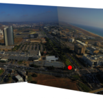 מת"מ, האצטדיון, משרדי חברת החשמל בחיפה (צילום מרחפן: עמרי שפר)