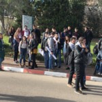 מפגינים ערבים נגד ההכרה בירושלים – סולקו מהקמפוס (צילום: מיכל ירון)