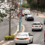 עומס תנועה בשדרות מוריה בחיפה (צילום – ירון כרמי)