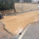 הצפה ברחוב בורלא בחיפה (צילום – תומר טל)