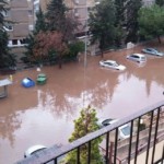 הצפה קשה ונזק אדיר למכוניות ברחוב אבא הילל סילבר – לייד בית אבא חושי בחיפה – 2018 (צילום – ענת קוטלר)