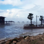חוף הכרמל בחיפה מוצף בסערה – 5.1.2018 (צילום – דודו שגיא)