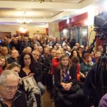 קהל בכנס ההכרזה על הקמפיין של אביהו האן (צילום – ירון כרמי)