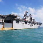 נושאת המסוקים האמריקאית איו ג'ימה בנמל חיפה 14.3.2018 USS Iwo Jima (צילום – צחי הבר)