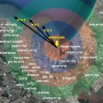 רדיוס פגיעה חזוי בחיפה – ענן האמוניה – לפי קילומטרים (הדמיה – פרופסור אהוד קינן)