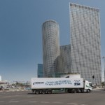 שיירת המשאיות של צים בתל אביב – מפגן לרגל 70 למדינה (צילום – שיווק צים)