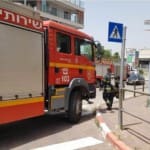 כבאית – שריפה במתחם דיור מוגן, המיועד לגיל הזהב ברחוב אשכולות בעיר נשר (צילום – דוברות לוחמי האש – מחוז חוף)