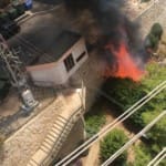 השרפה ברחוב דרייפוס 25/7/2018 (צילום – יעל אריאל)