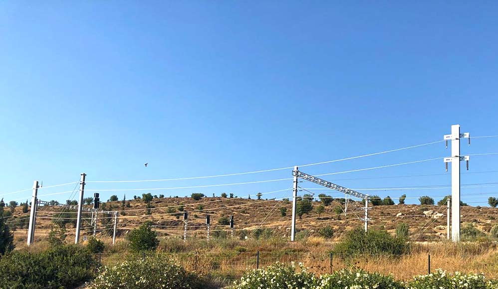 חישמול קו הרכבת בין תל אביב לירושלים - 08/07/2018 (צילום - ירון כרמי)