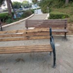 ספסלים בגן ציבורי בחיפה – ארכיון