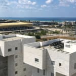 אצטדיון הכדורגל סמי עופר, פארק מדעי החיים, נאות פרס, מת"ם – מבט מבניין בנאות פרס (צילום – נגה כרמי)