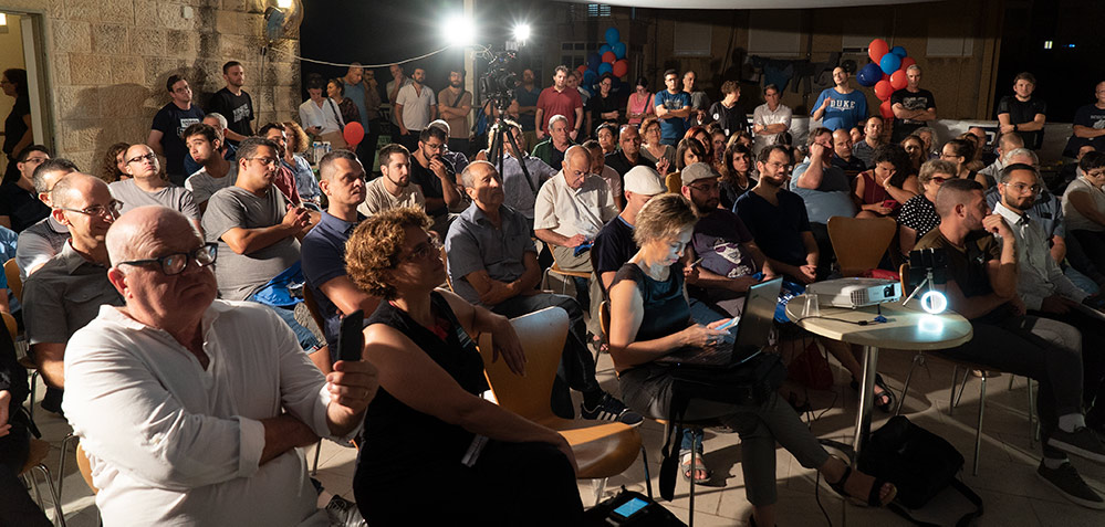 קהל בכנס "מקומי בחיפה" בראשות בועז גור - 06/10/2018 (צילום: ירון כרמי)