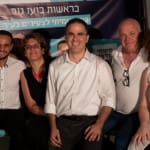 חמשת המקומות הראשונים ברשימת "מקומי בחיפה", מימין לשמאל: שני אלוני, אבישי כפיר, בועז גור, אלה אלכסנדרי, אדהם עודה וגיא פדה (צילום: ירון כרמי)