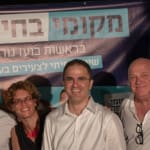 חברי סיעת מקומי בחיפה. מימין לשמאל: שני אלוני, אבישי כפיר, בועז גור, אלה אלכסנדרי, אדהם עודה וגיא פדה (צילום: ירון כרמי)