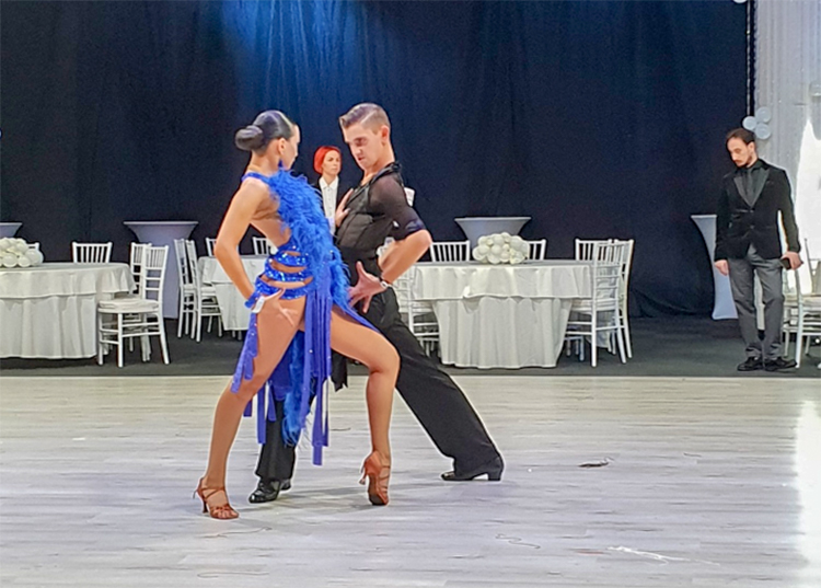 אופיר פורקוש ושלי ווינטראוב - ריקודים סלוניים בחיפה (צילום: אלבום אישי)