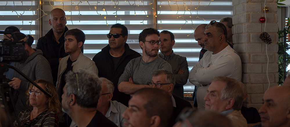 משתתפים בכנס השקת הקמפיין של מפלגת "כולנו" בחיפה - 01/02/2019 (צילום: ירון כרמי)