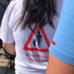 הפגנה נגד ההוסטל המארח אנשים עם רקע של עבירות מין בטירת כרמל (צילום: מורן קנטור)