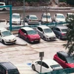 ברד כבד ברחוב חביבה רייך בחיפה (צילום: איליה רוזמן)