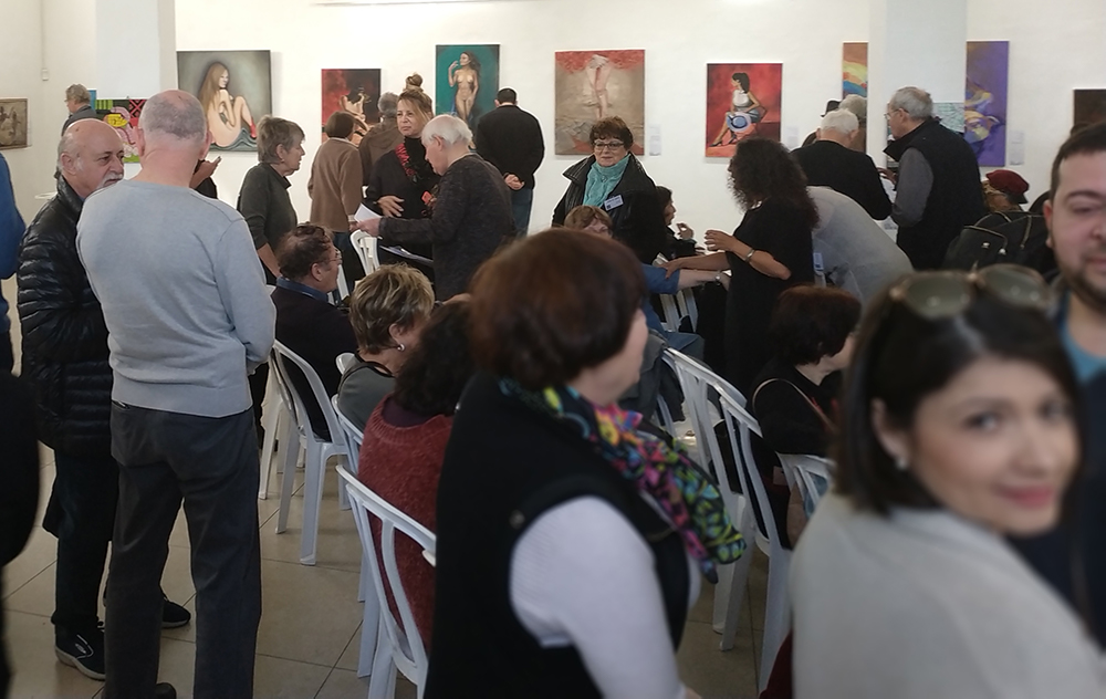 תערוכה בהפקת ויטלינה מוחין בבית האומנים שאגאל בחיפה (צילום: ויטלינה מוחין)