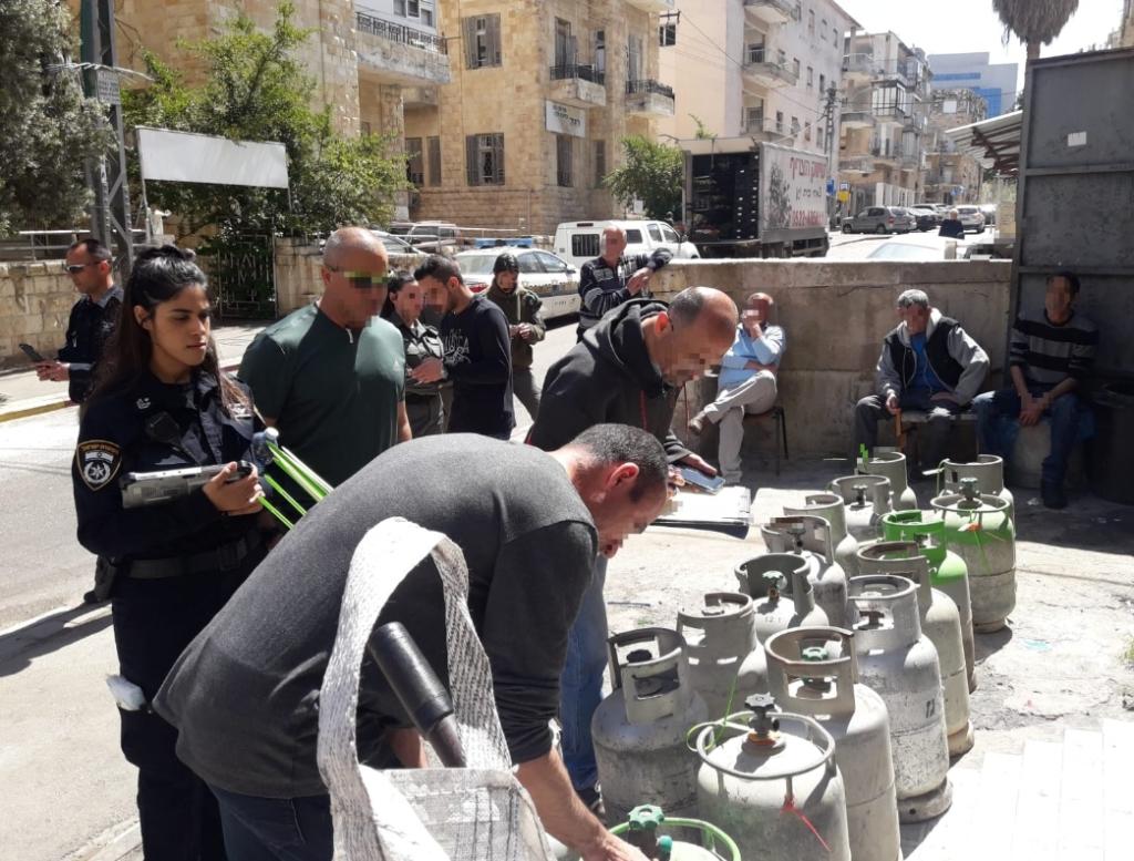 מיכלי גז צילום משטרת ישראל