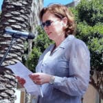 עינת קליש במצעד הוטרנים • אלפים צעדו במצעד מרשים וססגוני לציון "יום הניצחון ה-74 על הנאצים" בחיפה (צילום: אדיר יזירף)