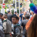 אבטחה כבדה במצעד הגאווה בחיפה (צילום: ירון כרמי)