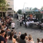 תזמורת הביט מעירה את רחבת הפסנתר (צילום: יובי קאופמן)