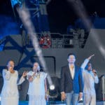 שירת התקווה על ידי להקה  מדימונה (צילום: ירון כרמי)