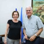יעקב שחר ועינת קליש רותם (צילום: ראובן כהן – עיריית חיפה)