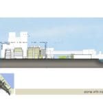 חתך הרכבת ללא שיקוע – קמפוס הנמל – עיריית חיפה – ספט' 2019 – ב.ברוך אדריכלים