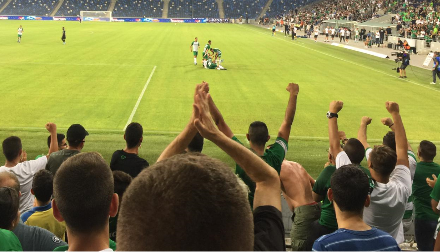 מכבי חיפה מכניסה גול 2 במשחק 14/9 באצטדיון סמי עופר חיפה (צילום: מערכת חי פה)