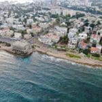 שדרות בת גלים, הקזינו וטיילת בת גלים בחיפה ממעוף הרחפן (צילום אוויר – מרום בן אריה – 054-869-4777)