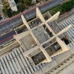 התחנה המרכזית הישנה הנטושה בצילום אוויר מרחפן (צילום: מרום בן אריה צילומי אוויר – 054-869-4777)