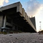 התחנה המרכזית הישנה הנטושה בצילום אוויר מרחפן (צילום: מרום בן אריה צילומי אוויר – 054-869-4777)