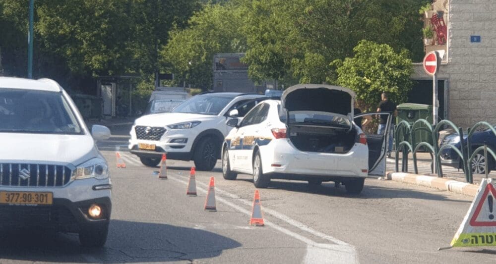 תאונת דרכים בקריית אליעזר חיפה (צילום דודי מיבלום)