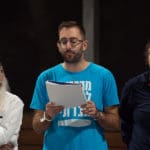 מיטל רוט ועידן ורון בטקס הסיום – מעגלי שיח בחיפה • ארגון אסיפה ישראלית (צילום: ירון כרמי)