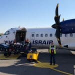 מטוס ישראייר לקראת המראה – שדה התעופה של חיפה (צילום: ירון כרמי)