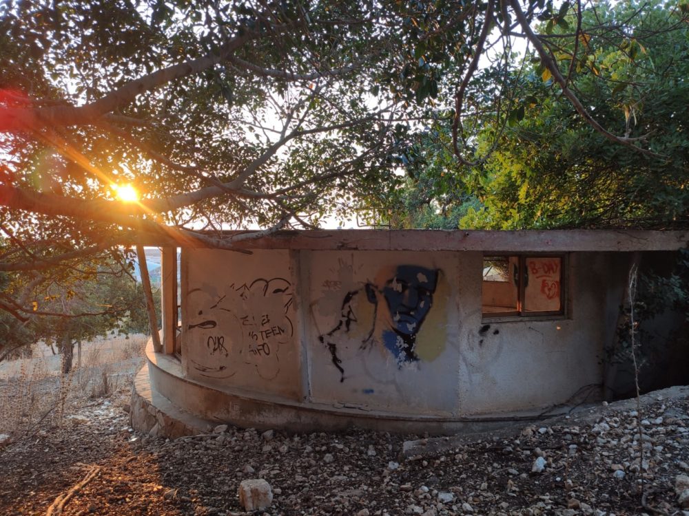 אכסניית הנוער הנטושה ומורדות הכרמל במערב חיפה (צילום: גלעד שטיין)
