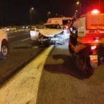 תאונת דרכים בכניסה לכפר חסידים על כביש 70 (צילום: איחוד הצלה)