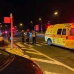 תאונת דרכים בכניסה לכפר חסידים על כביש 70 (צילום: מד"א)