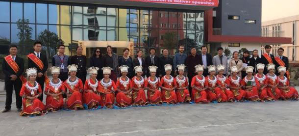 קבלת פנים לצוות אורנים בעת ביקור בסין (צילום: באדיבות מכללת אורנים)
