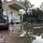 בית שהוצף – נחל הקישון גואה – קריית חרושת  (צילום: ירון כרמי)