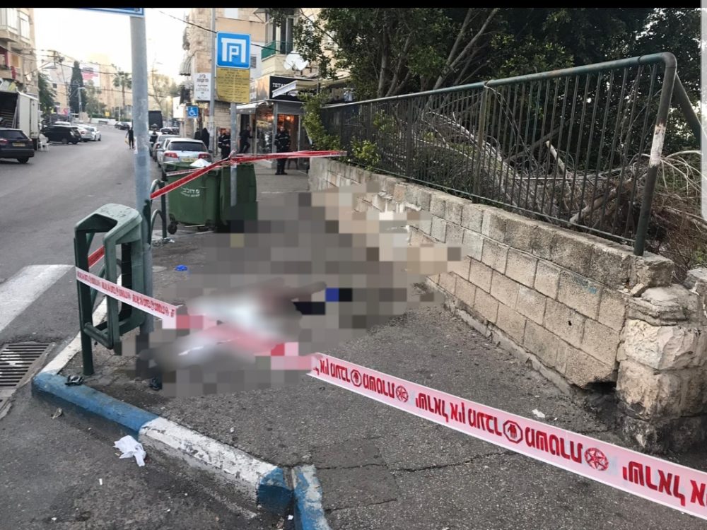 אירוע ירי ברחוב שבתאי לוי חיפה(צילום משטרת ישראל)