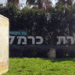 טירת כרמל – שלט הכניסה לעיר (צילום: ירון כרמי)