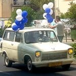 מצעד המכוניות בחיפה מגיע לרח' אח"י אילת, קריית חיים (צילום: שוסטרמן דיאנה)