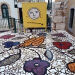 עבודת פסיפס – גלריה תמר מסר בחיפה (צילום: יוסי גת)