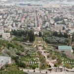 הגן הבהאי, העיר התחתית ושדרות בן גוריון • העיר חיפה ריקה בתקופת סגר הקורונה (צילום רחפן: מרום בן-אריה)