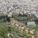 הגן הבהאי, העיר התחתית ושדרות בן גוריון • העיר חיפה ריקה בתקופת סגר הקורונה (צילום רחפן: מרום בן-אריה)